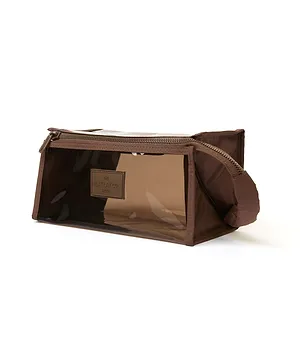 The Flat Lay Co. Jelly Flat Lay Makeup Box Bag Espresso