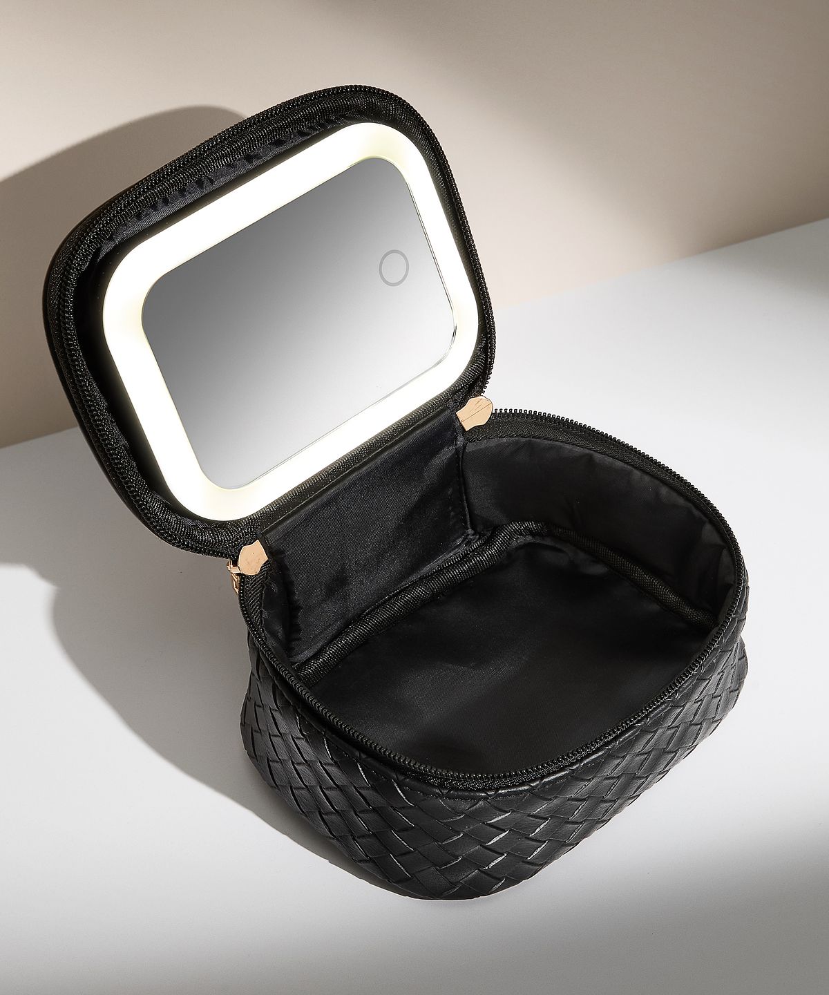 By BEAUTY BAY LED Mirror Mini Travel Beauty Bag Black