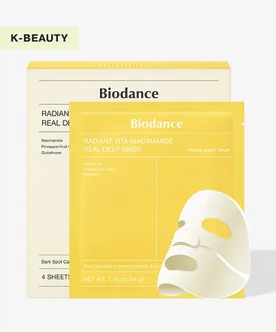 Biodance - Radiant Vita Niacinamide Real Deep Mask x4  