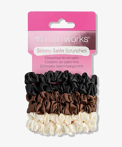 Brushworks - Skinny Satin Scrunchies