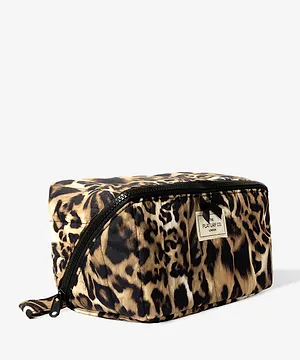 theflatlayco Marshmallow Flat Lay Makeup Box Bag Warped Leopard