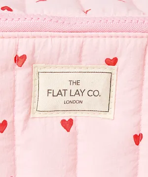 theflatlayco Marshmallow Open Flat Box Bag in Sweet Pink Hearts