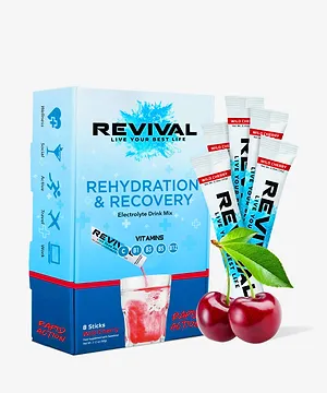 Revival Shots Rehydration & Recovery Electrolyte Drink Wild Cherry