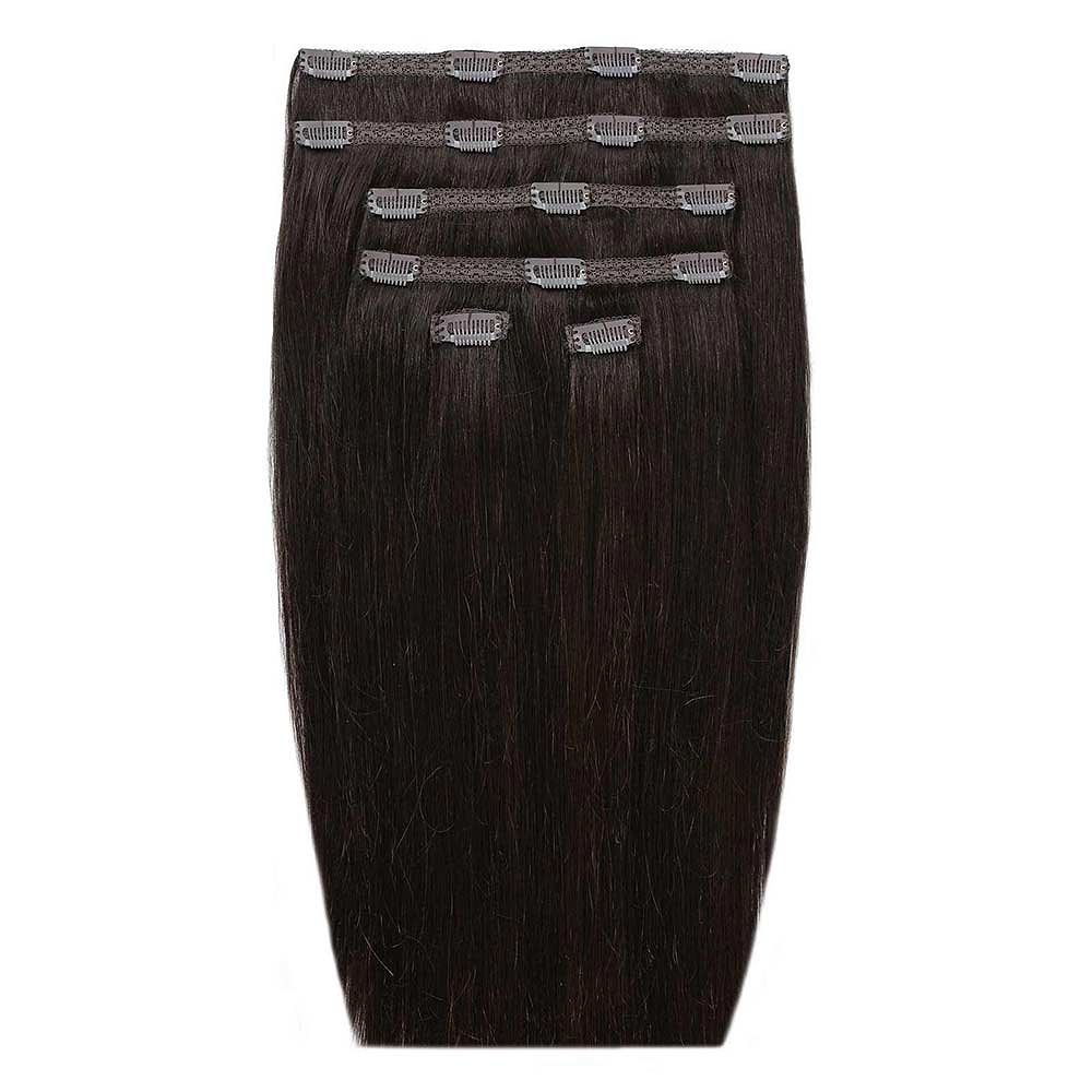 Beauty Works 18" Double Hair Set Clip-In Extensions Ebony