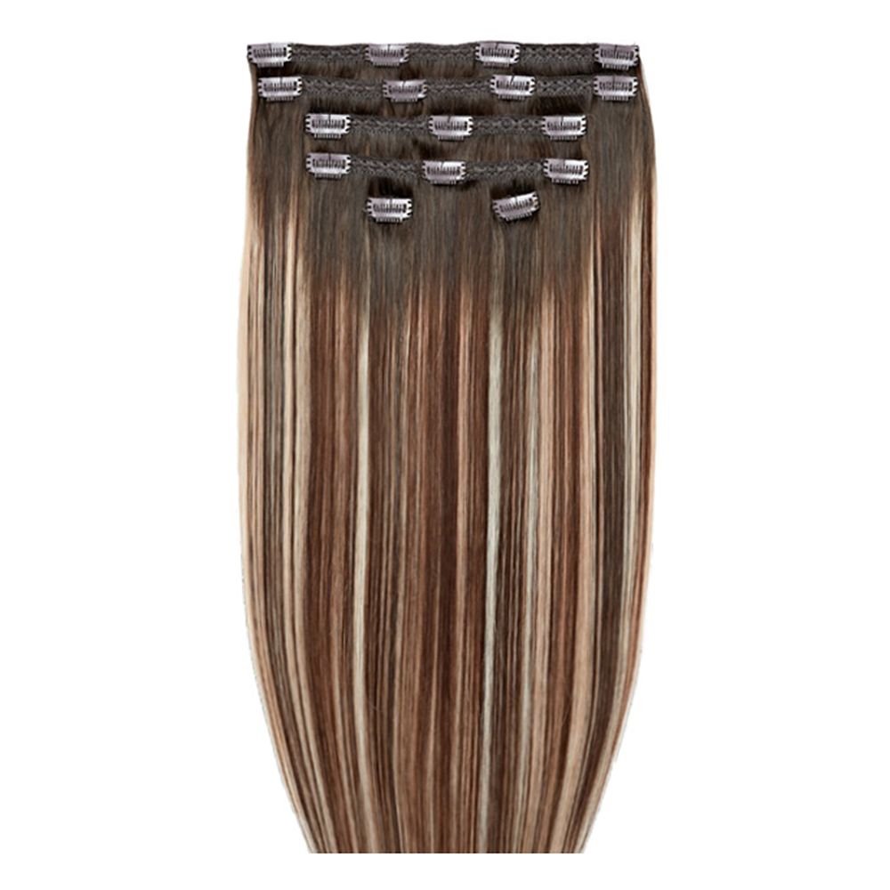 Beauty Works 18" Double Hair Set Clip-In Extensions Walnut