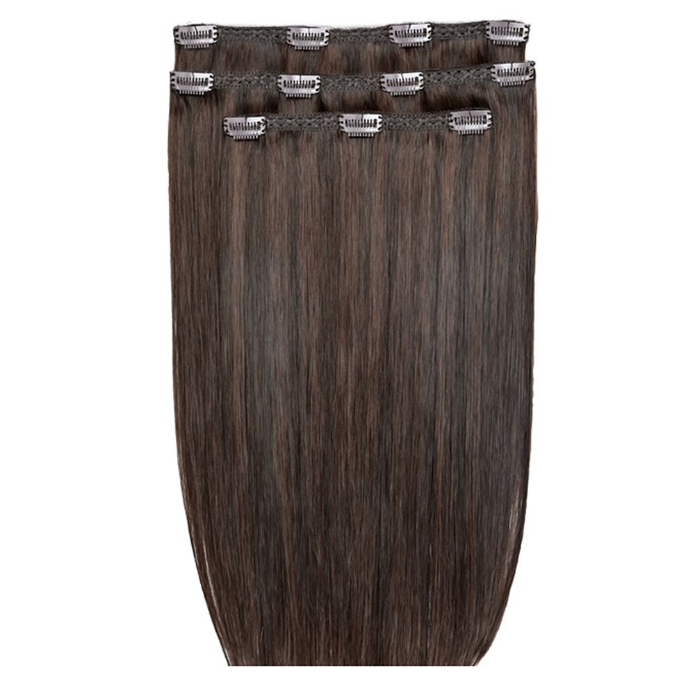 Beauty Works 18" Deluxe Remy Instant Clip-In Hair Extensions Dark Chocolate