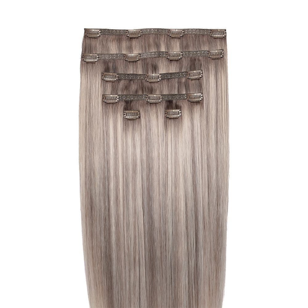 Beauty Works 20” Molly-Mae Double Hair Set Clip-In Extensions Swiss Blonde