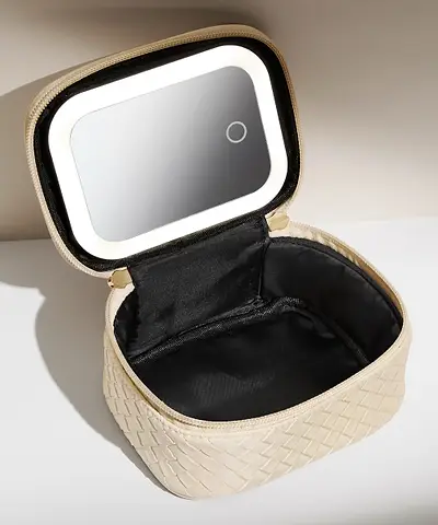 By BEAUTY BAY - LED Mirror Mini Travel Beauty Bag Cream