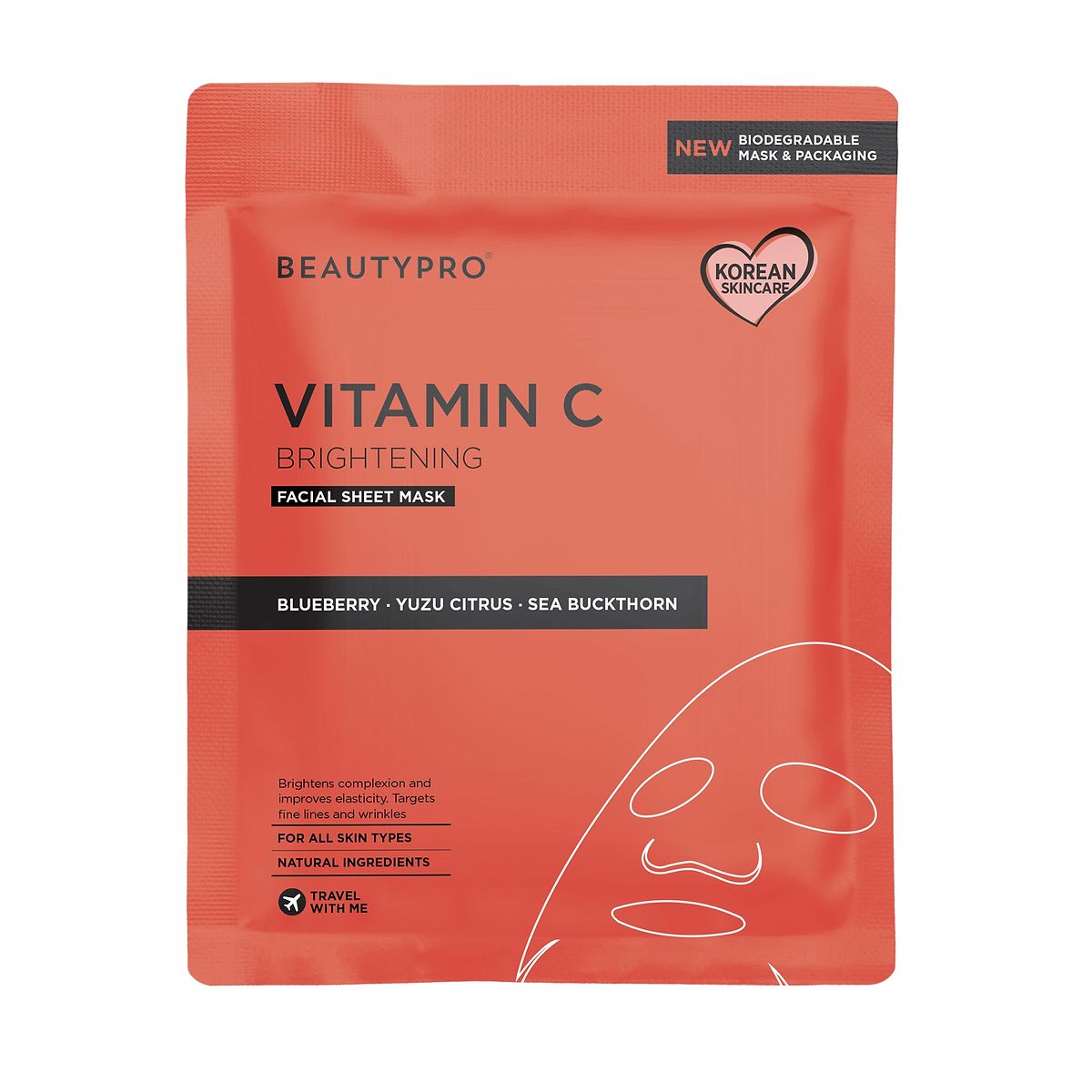 Beautypro Vitamin C Brightening Sheet Mask 22ml