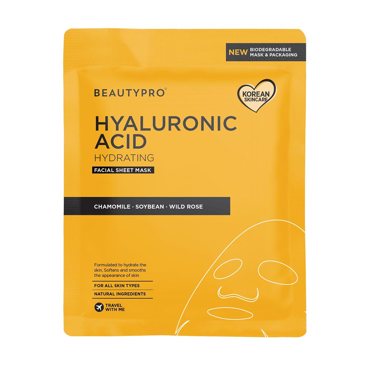 Beautypro Hyaluronic Acid Hydrating Sheet Mask 22ml