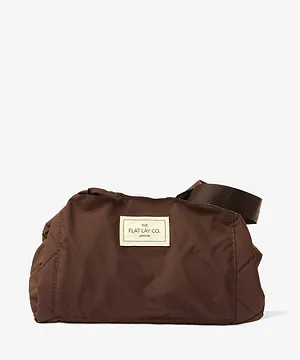 theflatlayco Drawstring Flat Lay Makeup Bag - Espresso
