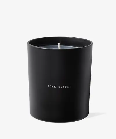 Soak Sunday - Midnight Storm Ginger & Woodsmoke Scented Candle