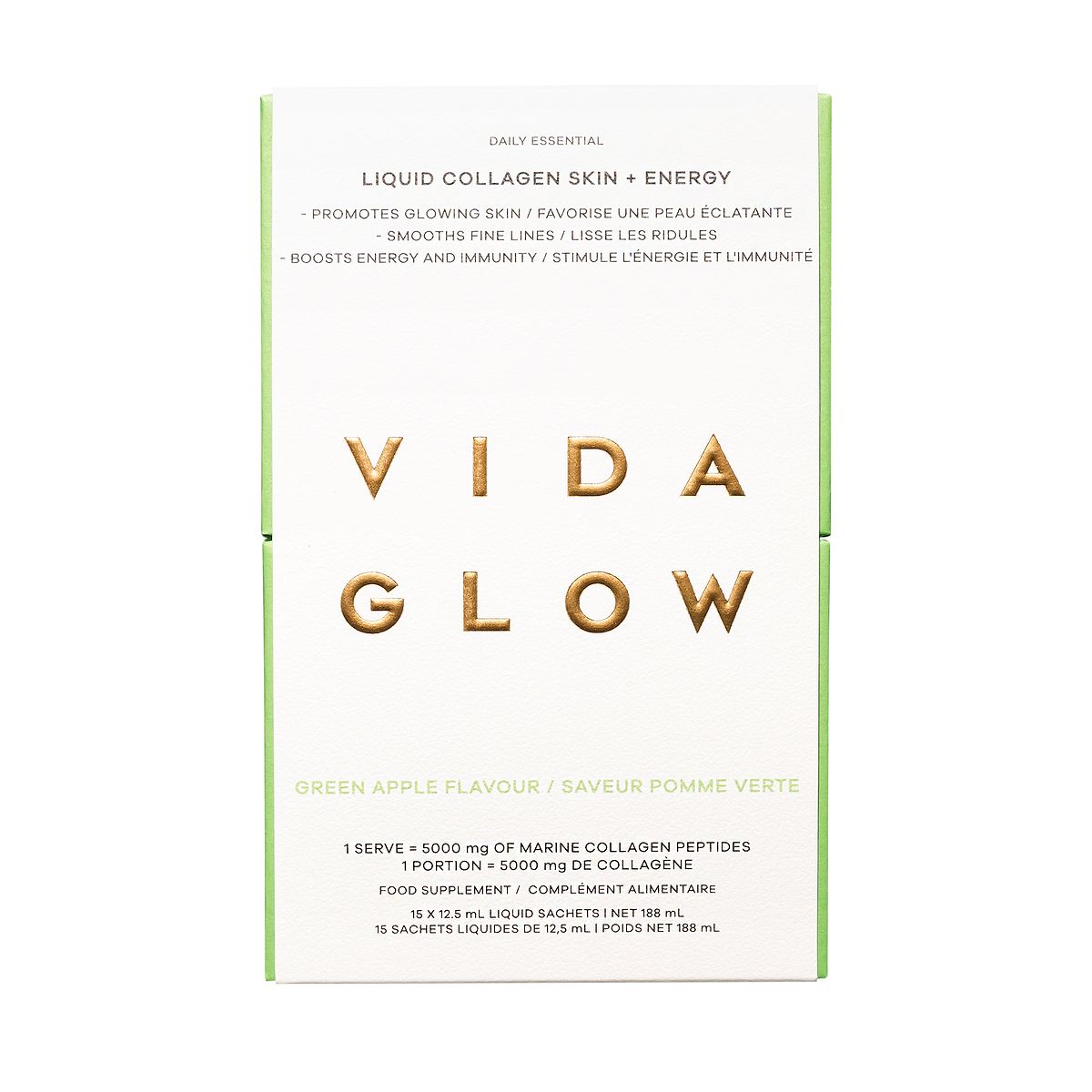 Collagen Liquid Skin + Energy - Green Apple